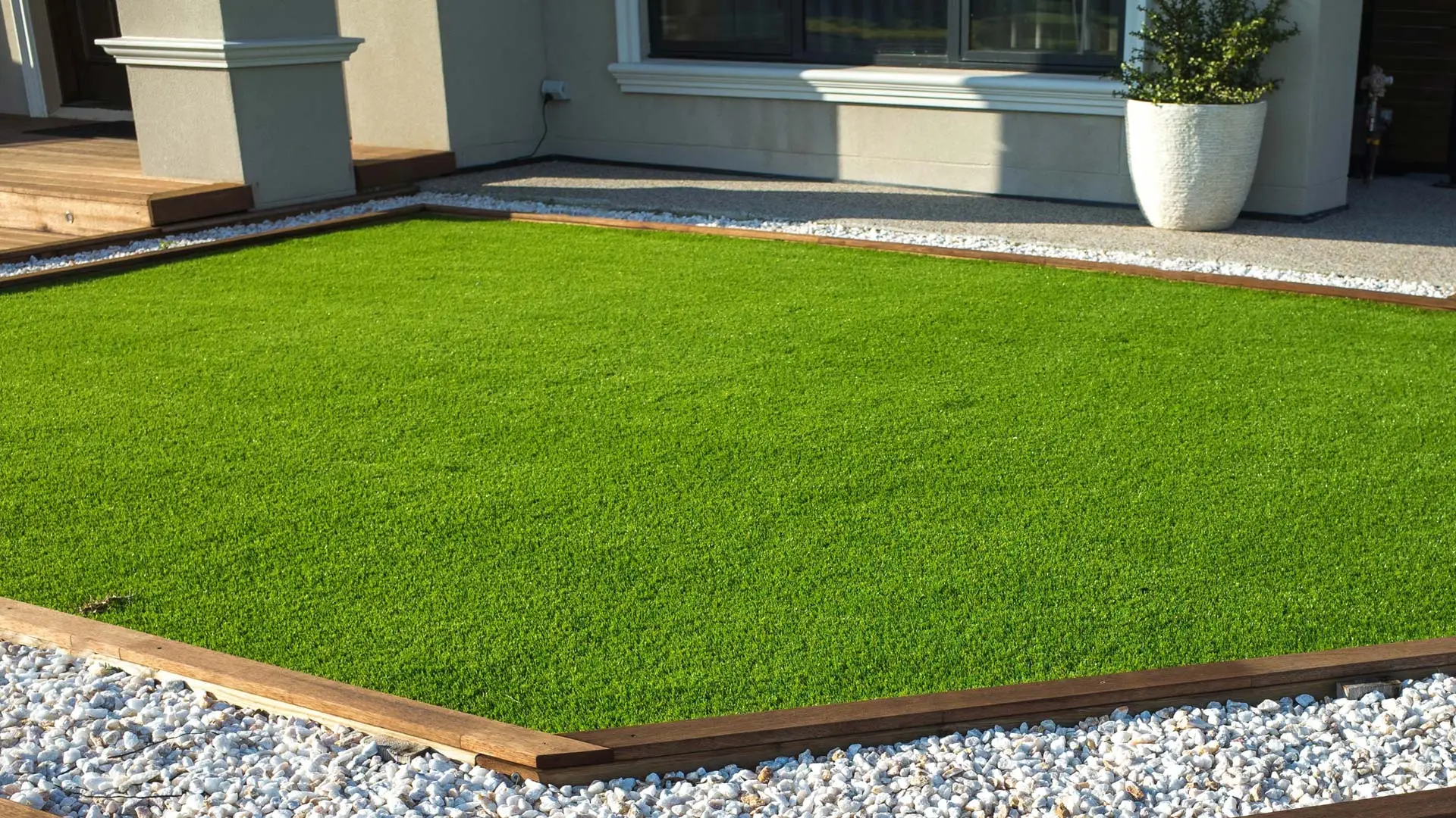 Outdoor artificial turf installation in Santa Rosa, CA.