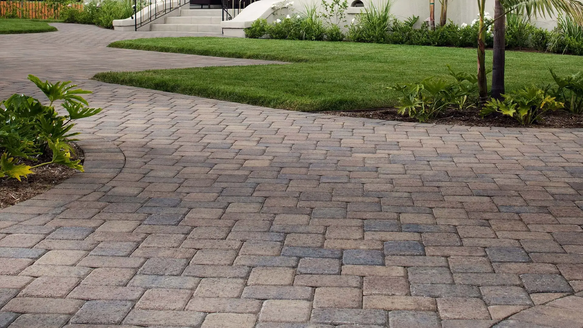 Outdoor permeable paver driveway in San Francisco, CA.