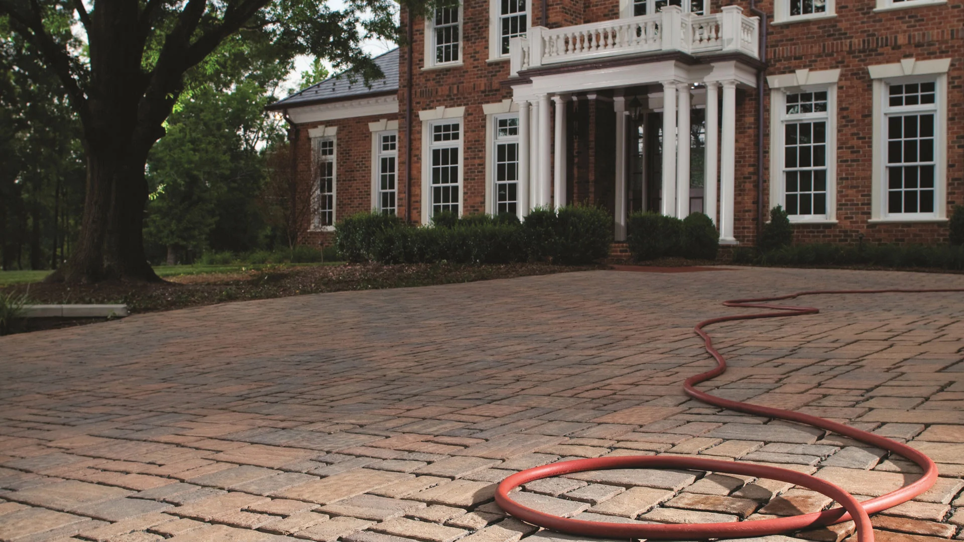 Outdoor permeable paver patio installation in Santa Rosa, CA.
