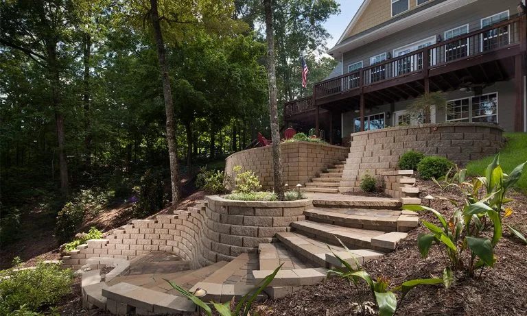 Creating a Tiered Landscape Design Using Hardscape Stairs