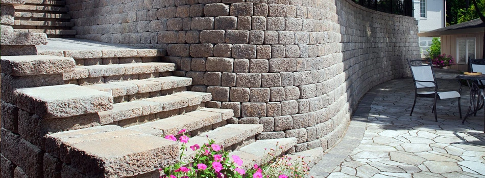 Outdoor paver steps apart of a larger hardscaping project in San Mateo, CA.