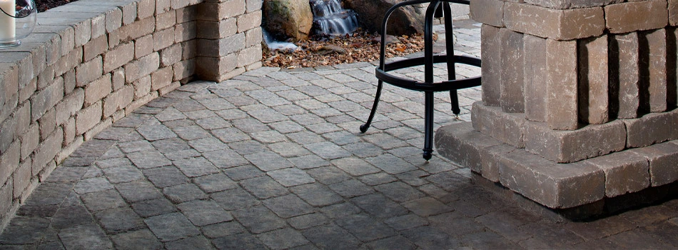 Outdoor paver patio with bar installation in Napa, CA.